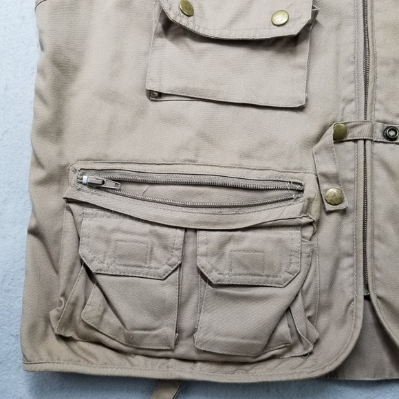 Moose Creek Fishing Vest Mens Size XL Brown Fly Fish Pockets Utility - Picture 4 of 11